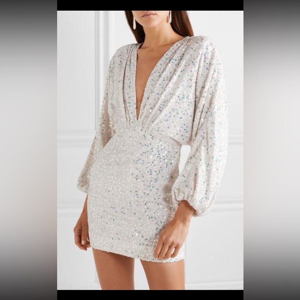 Retrofete White Sequin Mini Dress excellent condition.